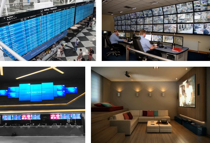 video wall en varios sectores